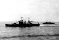 USS Boise вместе с HMS Abdiel(за кормой) и HMS Aurora c HMS Penelope (на заднем плане) на пути в Таранто, 9 сентября 1943 г. Снимок с борта HMS King George V.