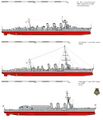 HMS Caroline в разные годы