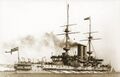 Поздний вариант левого борта HMS Goliath, после переноса орудий