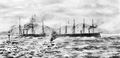 HMS Hercules во время спасения HMS Agincourt