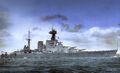Линейный крейсер HMS Hood, 1931-33 гг. Колоризированное фото