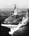 Авианосец HMS Illustrious после спуска на воду (1940 год).