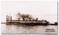 HMS K22 складывает дымовые трубы.