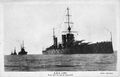 HMS Lion во главе 1-й эскадры линейных крейсеров. Открытка, 1914 г.