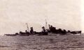 Лёгкий крейсер HMS Naiad в Средиземном море.
