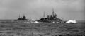 Линейный крейсер HMS Renown и линкор HMS Duke of York в сопровождении северных конвоев.