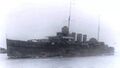 HMS Suffolk во время ходовых испытаний с еще короткими трубами 1928 г.