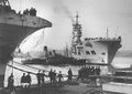 HMS Unicorn у причала.
