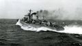 HSwMS Halland на ходовых испытаниях, 1955 г.
