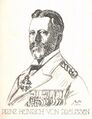 Принц Генрих Прусский рисунок на почтовой открытке.