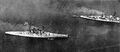 Линейные крейсера SMS Hindenburg и SMS Derflinger.