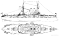Схема эскадренного броненосца типа King Edward VII
