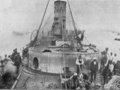 Huascar, повреждения палубы и башни.
