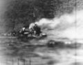 Фотография IJN Harusame, торпедированного американской подводной лодкой USS Wahoo в районе Вевака (Новая Гвинея), 24 января 1943 г.