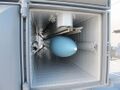 Ракета RIM-7 в контейнере ПУ. Вид со стороны головной части