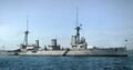 Линейный крейсер HMS Indefatigable. Колоризированное фото