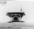 USS Independence в доке острова Мэйр. 11 июля 1943 года. Стерновой вид