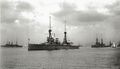 Линейный крейсер HMS Invincible на Спитхедском рейде, июль 1909 г.
