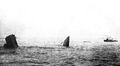 Две половинки разломившегося HMS Invincible, 31 мая 1916 г.