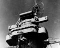 КДП орудий главного калибра Mark-38 с РЛС Mark-13 линкора USS Iowa. Сан-Франциско, июль 1947 г.