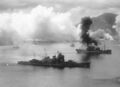 IJN Haguro во время воздушной атаки на Рабаул, 1943 г.