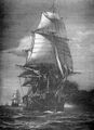Изображение SMS Konig Wilhelm с гравюры того времени.