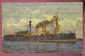 Почтовая открытка с SMS Konig Wilhelm. Лицевая сторона.