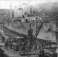 Крейсер «Память Меркурия» в доке. 1916 год.