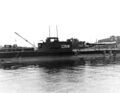 I-369 и RO-58 на базе в Йокосука, 07 сентября 1945 года. Три карликовые ПЛ справа.
