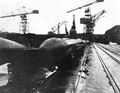 В японском порту, около октября-декабря 1945 года.