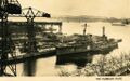 Крейсер IJN Kashima в порту в Куре.