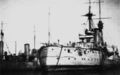 HMS Commonwealth на приколе в Портсмуте после исключения из списков флота, 1921