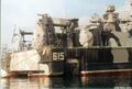 Вид на кормовую часть «Боры», колонки спущены