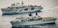 ДК HMS Bulwark и вертолётоносец HMS Ocean
