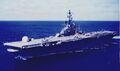 USS Princeton (LPH-5) с космической капсулой Apollo 10 на носу. Май 1969 года. Вид спереди.
