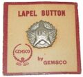 Серебряная «Кнопка Победы» на лацкан времен Первой мировой войны GEMSCO. Аверс