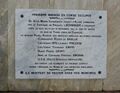 Памятная табличка, посвящённая освобождению Корсики
