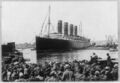 Lusitania в Нью-Йорке после своего первого плавания в (13-е сентября 1907 г.)