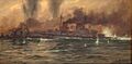 Тонущий SMS Lützow. Рисунок Клауса Бергена.