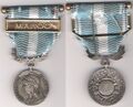 Колониальная медаль с планкой "MAROC".