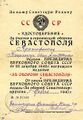Удостоверение к медали, Тип 1