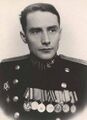 Кавалер медали "За оборону Севастополя" капитан 3-го ранга Ширкин Леонид Хрисанфович. Снимок сделан в 1951 году.