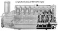 Двигатель модели 16-278A GM в разрезе