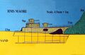 Обломки HMS Maori (схема).
