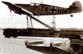 Палубный истребитель Messerschmitt Bf-109T на катапульте.