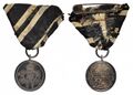 Военный почетный знак 2-го класса (серебряная медаль). Вариант с подвижным кольцом для ленты. Серебро с клеймом 1894 года (ОЕК20 1894). Аверс и реверс