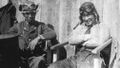 Минору Гэнда (слева) и Йосио Сига. Аэропорт Мацуяма, Япония. Весна 1945 года.