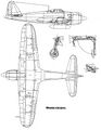 Mitsubishi A7M Reppu. Схема.Шасси.