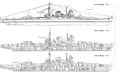 Чертеж крейсеров типа IJN Mogami