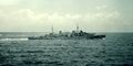 HMAS Hobart во время учений, август 1945 год